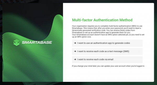 A screenshot of the multi-factor authentication methods