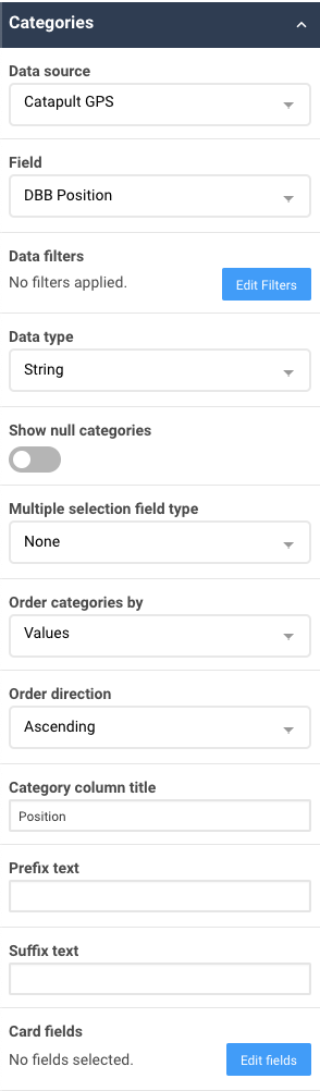 A screenshot showing an example of the categories properties of the aggregation table widget