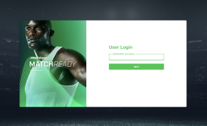 A screenshot showing the Match Ready Smartabase site login screen