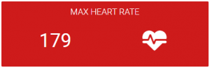 An example screenshot of a tile widget showing the max heart rate.