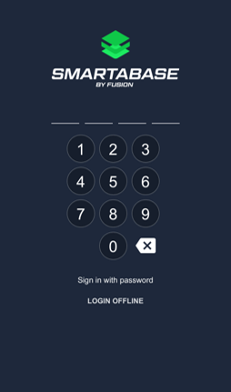 A screenshot of the PIN login page for the legacy mobile app.