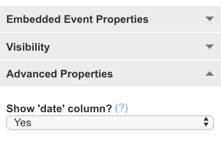 A screenshot showing an example of an embedded event summary field for the most recent medication.