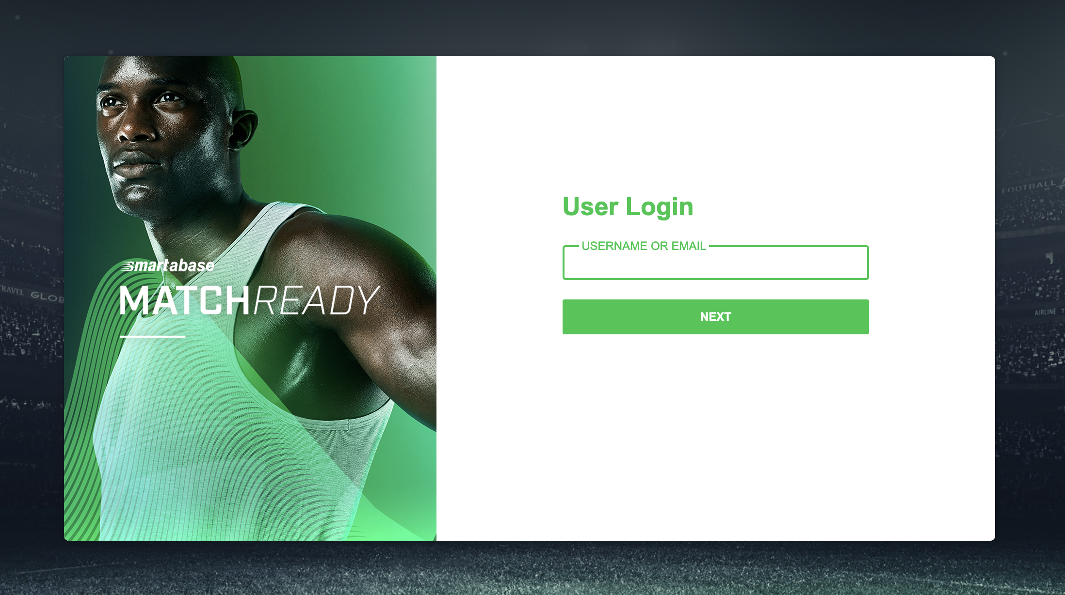 A screenshot showing an example of the login screen for a Smartabase site.