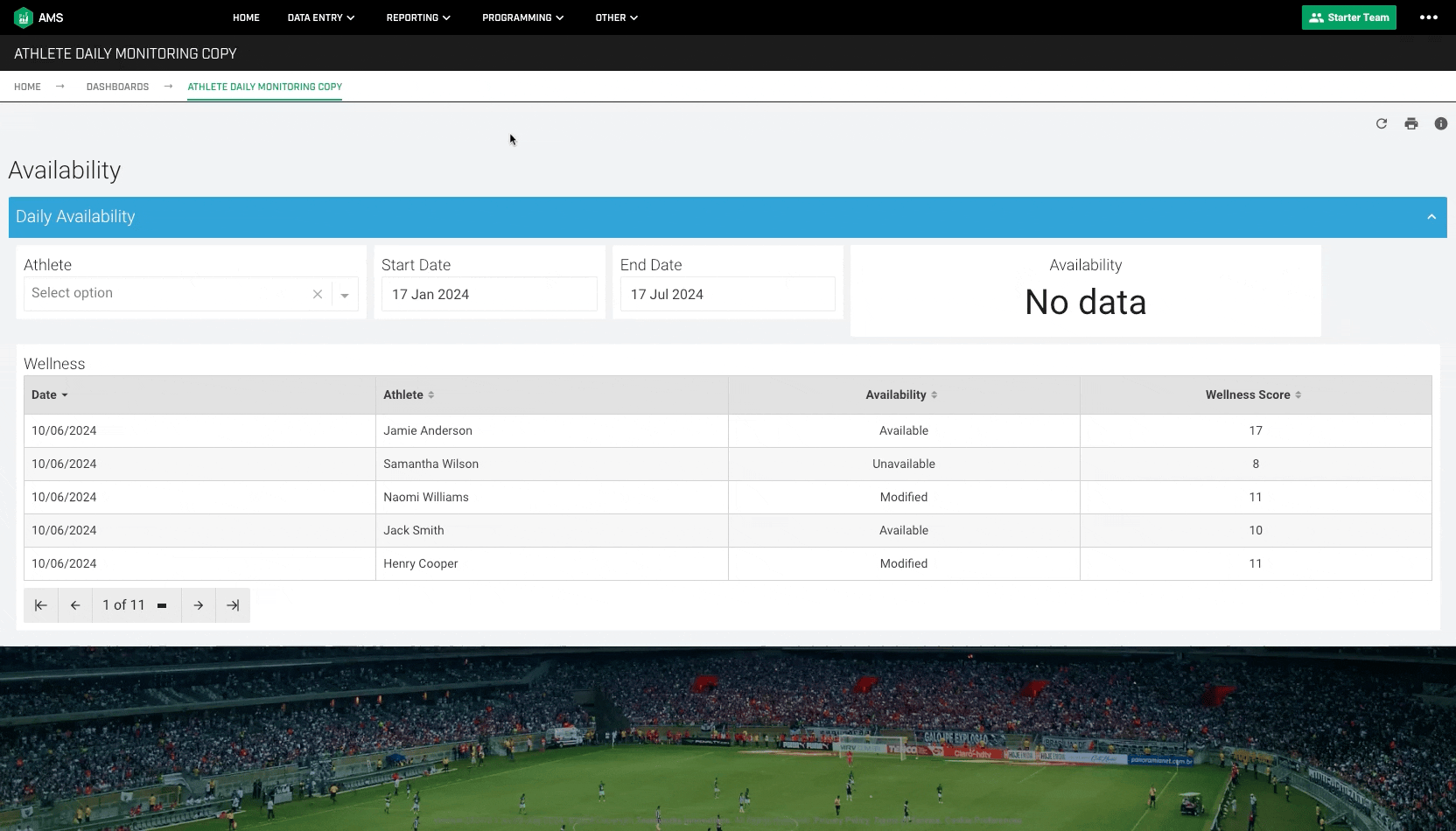 Filter a Dashboard Widget | AMS Help Center