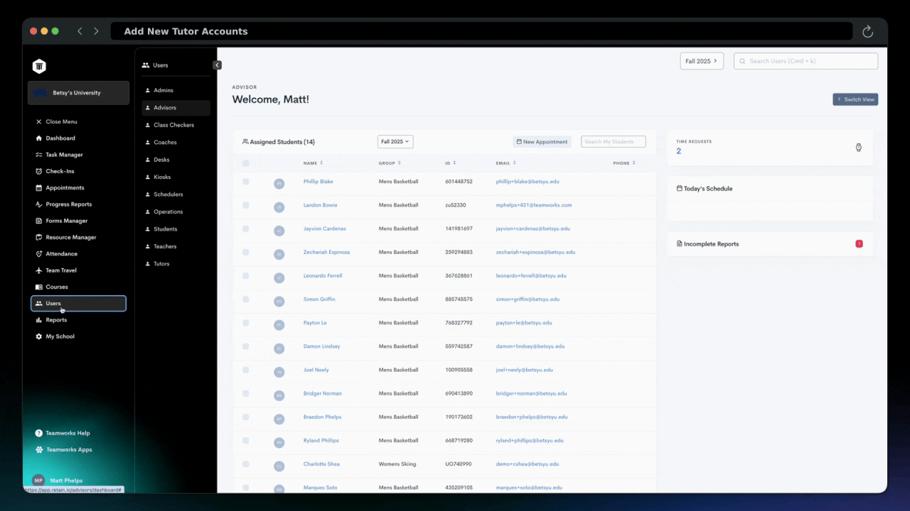 Tutor Coordinator: Getting Started Guide