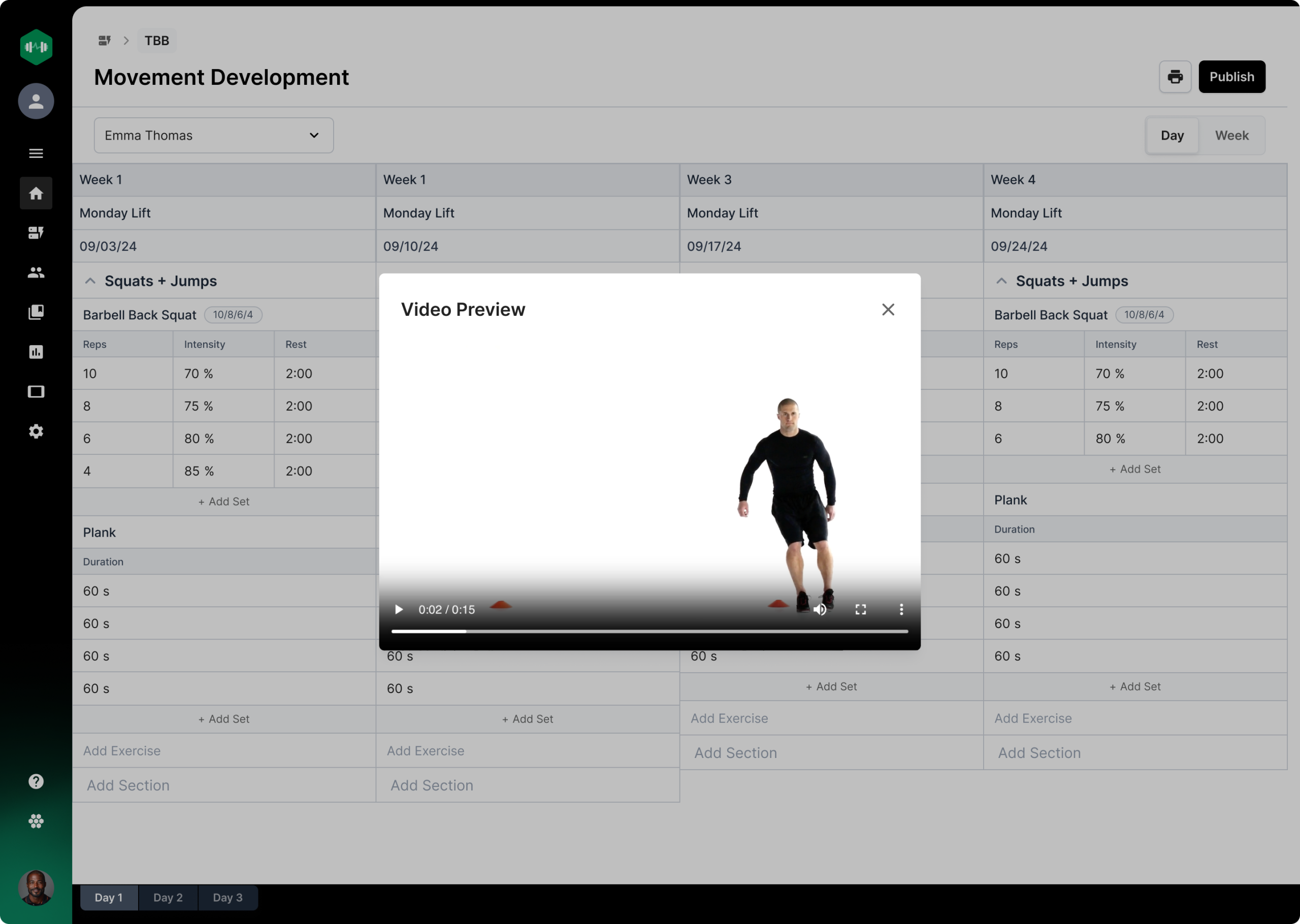 Preview Exercise Videos in the Block Builder